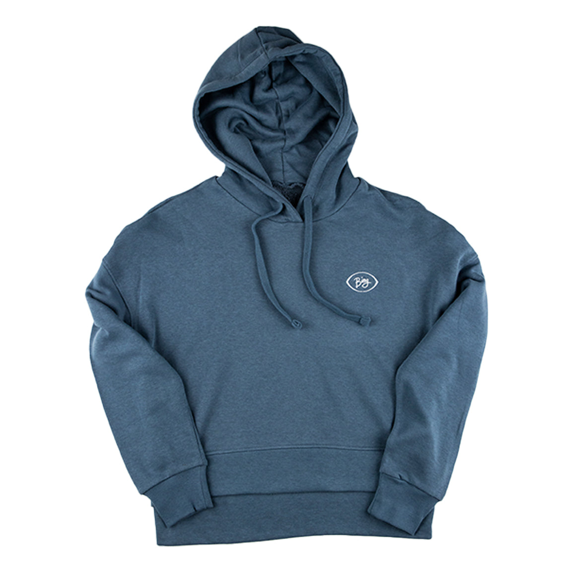 HERMOSA Womens Terry Hoody Washed Denim