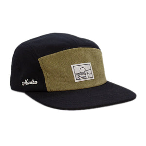 MARTHA ACADIA 5 PANEL HAT - BLACK