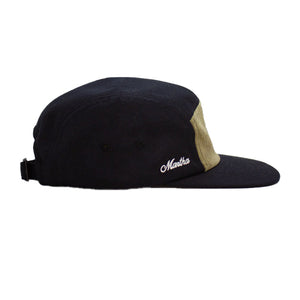 MARTHA ACADIA 5 PANEL HAT - BLACK