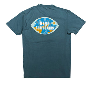 FLORAL CAT EYE S/S T-SHIRT ICE BLUE