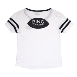 CLASSIC ENCINITAS WOMEN'S VARSITY TEE SMOKE WHITE