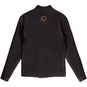 RETRO FRONT ZIP WETSUIT JACKET BLACK 2MM