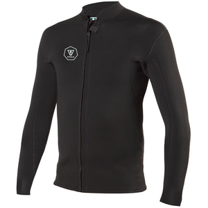 FRONT ZIP JACKET BLACK WITH JADE 2MM