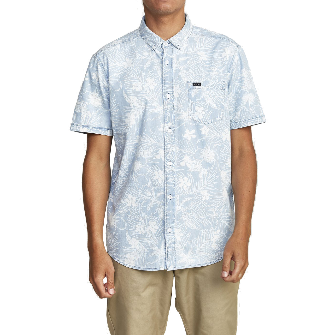 DEAD FLAG FLORAL SHIRT BLUE/WHITE