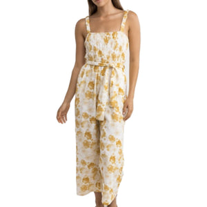 RHYTHM HARMONY FLORAL JUMPSUIT - HONEY