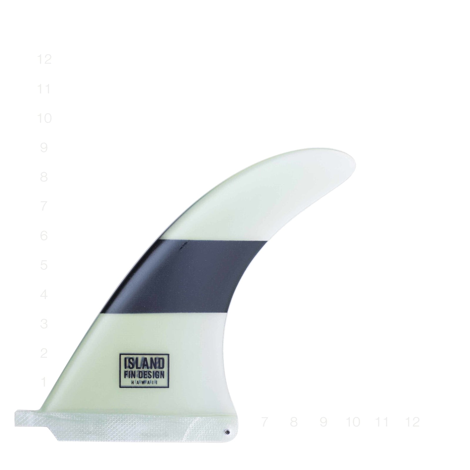 ISLANDER FIN CLEAR/WHITE 9"