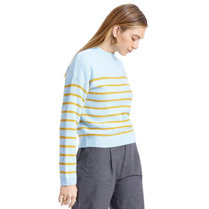 BRIXTON HILT W SWEATER - BLU