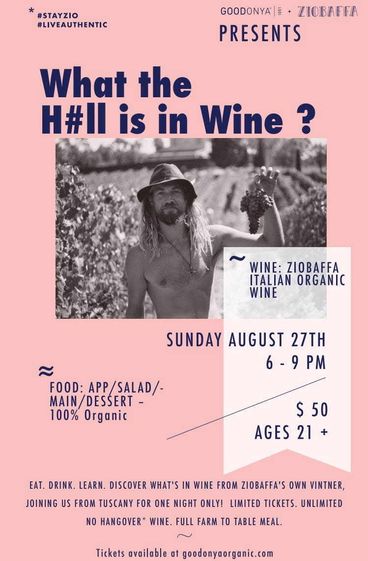 What the H#ll is in Wine – Zio Baffa Event on August 27th at GoodonYa