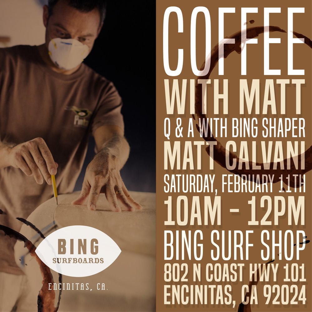 Coffee with Matt Calvani – Saturday, February 11th 10am – 12pm