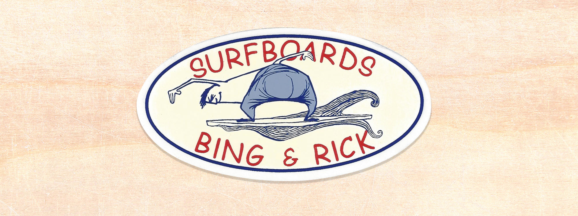 Bing and Rick Surfboards Logo Sticker