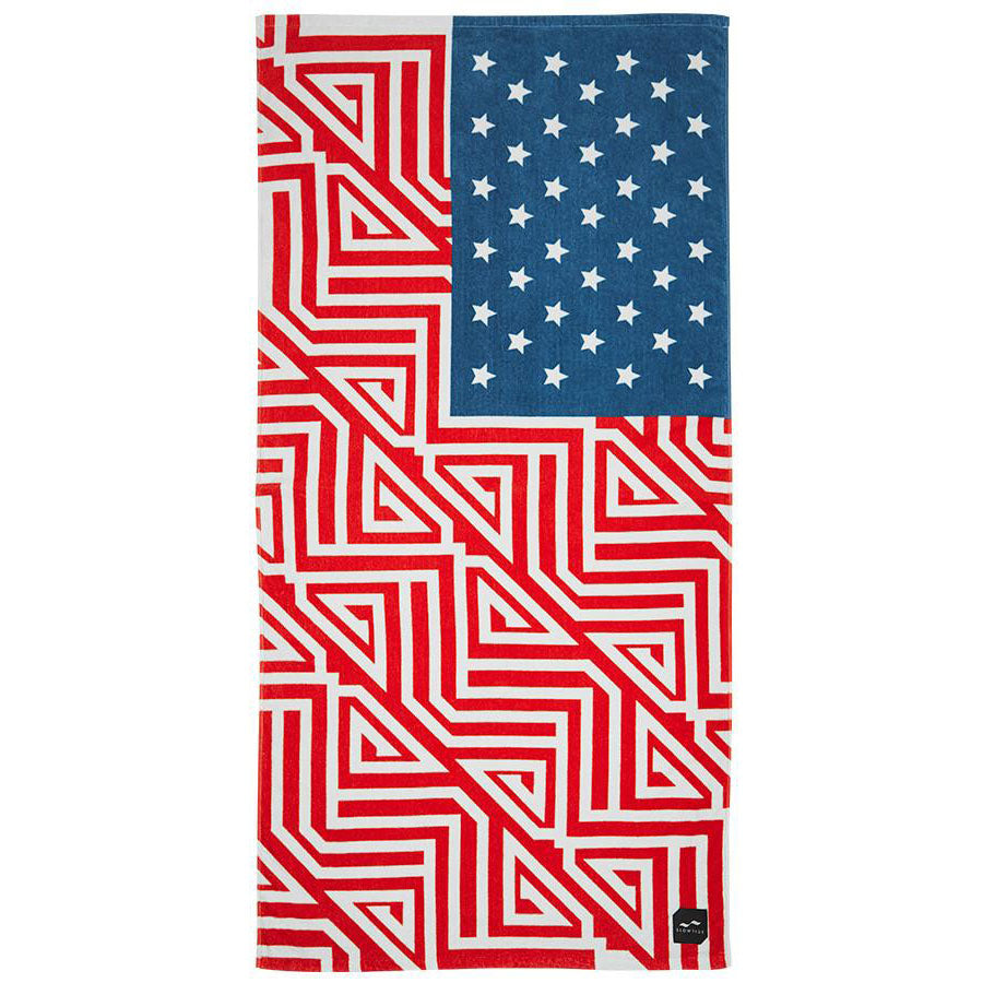SLOWTIDE BANNER Towel Red/White/Blue