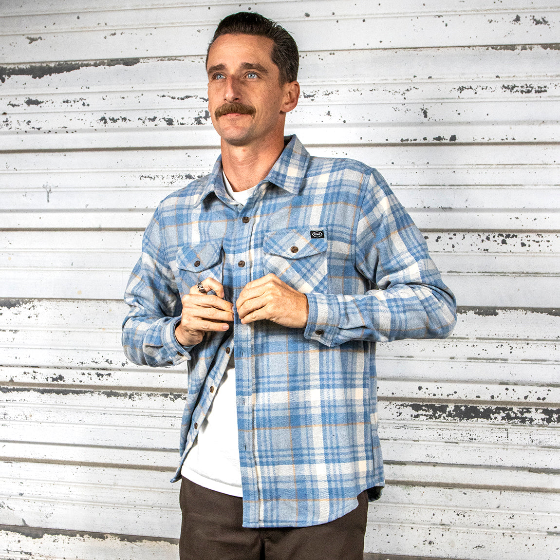 BING DUSTIN FLANNEL - BLUE