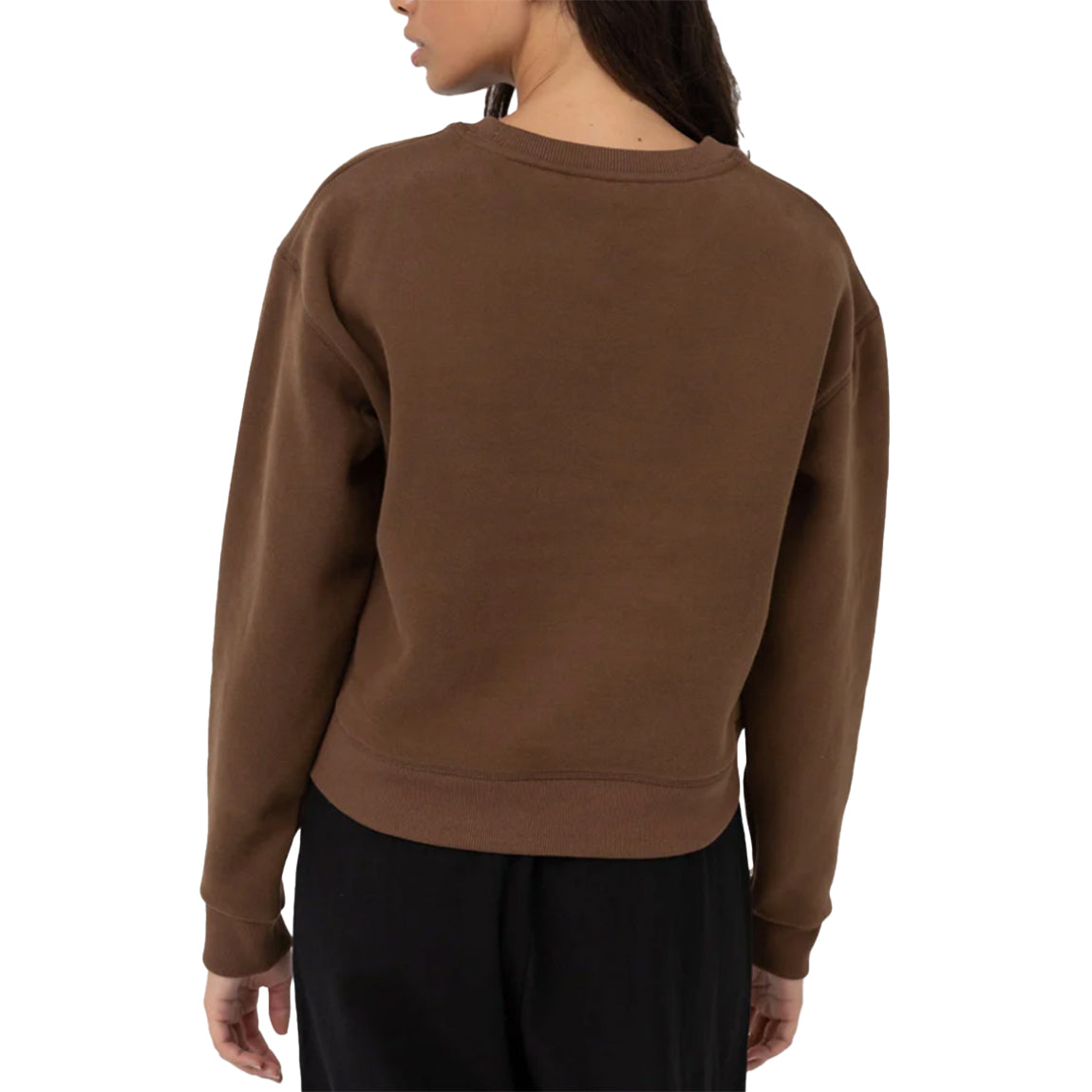 RHYTHM CLASSIC CREW NECK FLEECE - CHOCOLATE
