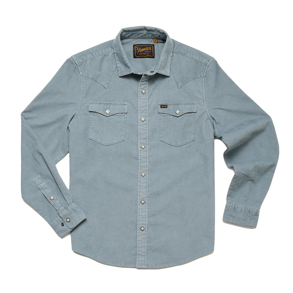 HOWLER BROS. BANNING SNAP SHIRT - IRON BLUE