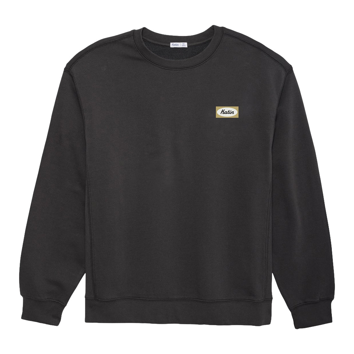 KATIN EMB CREW FLEECE - BLACK