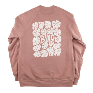 FLOWER POWER Premium Crew Sweatshirt - Mauve