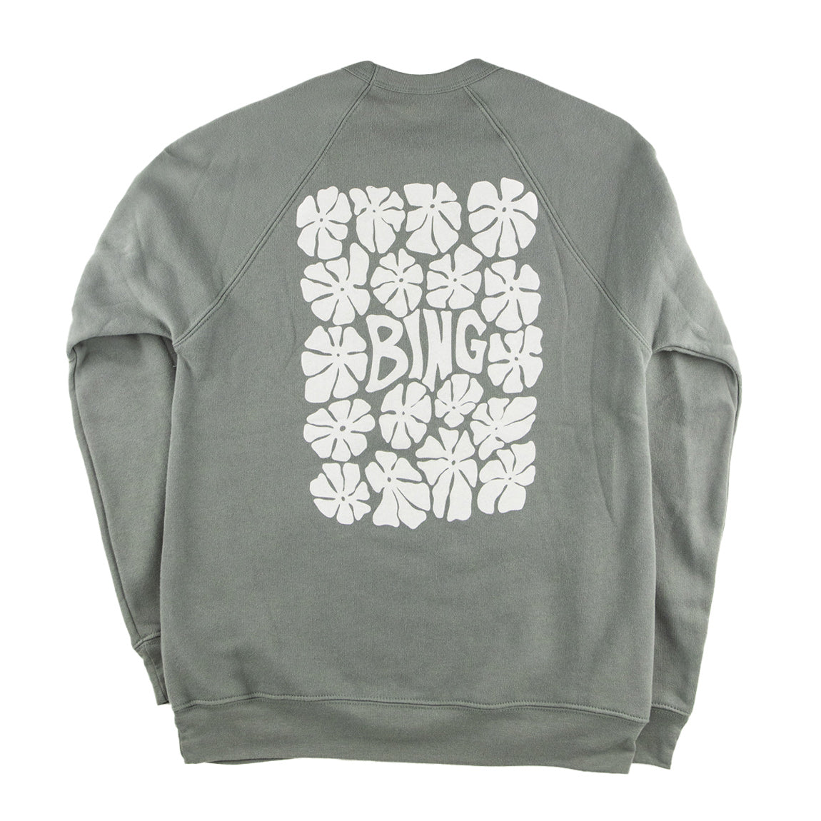 FLOWER POWER Premium Crew Sweatshirt - Blue Storm
