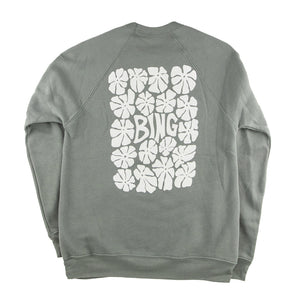 FLOWER POWER Premium Crew Sweatshirt - Blue Storm