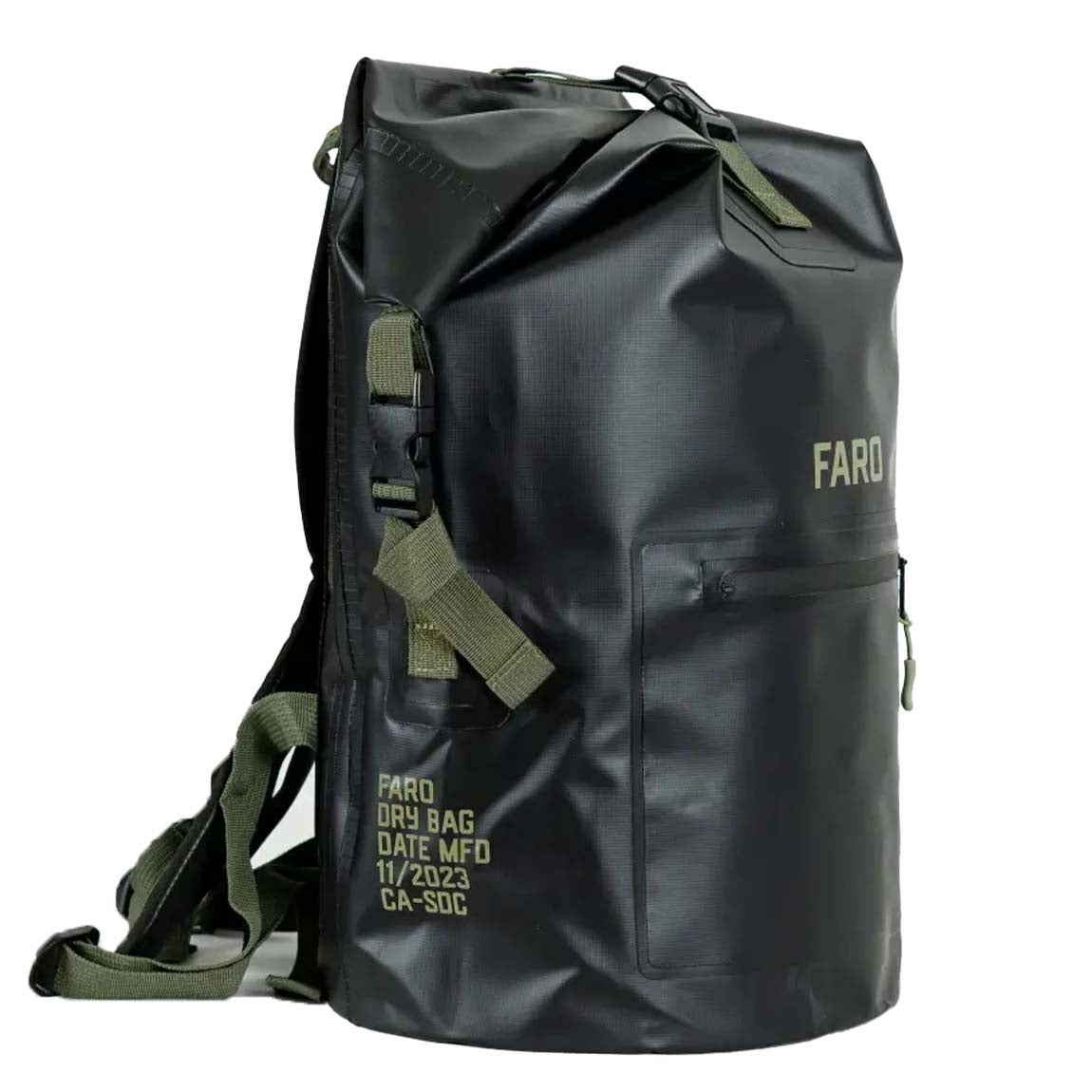FARO WETSUIT DRY BAG - BLACK/OLIVE - Bing Surfboards