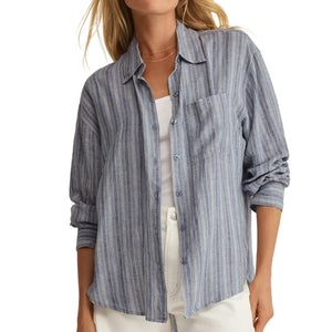 Z SUPPLY PERFECT STRIPE TOP - INDIGO