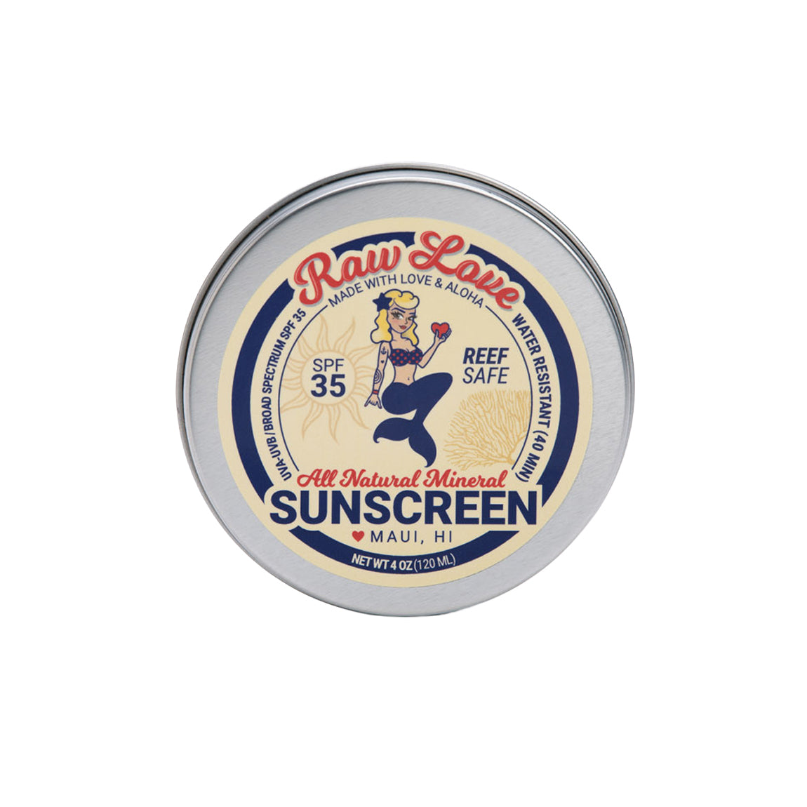 RAW LOVE SUNSCREEN - 4OZ. TIN - Bing Surfboards