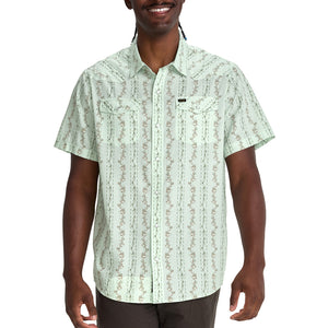 HOWLER H BAR SNAP SHIRT - HIBISCUS MINT