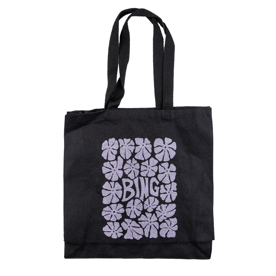 Flower Power Tote Bag - Black