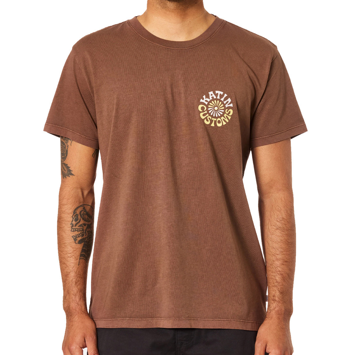 KATIN TWIRL TEE - BROWN