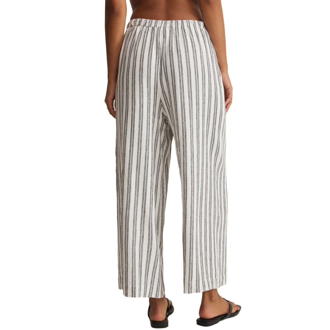 Z SUPPLY PERFECT STRIPE PANT - WHITE