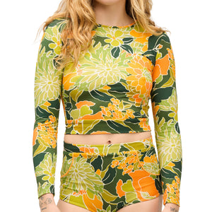 SEEA PALOMAR CROP TOP RASHGUARD - ZEST