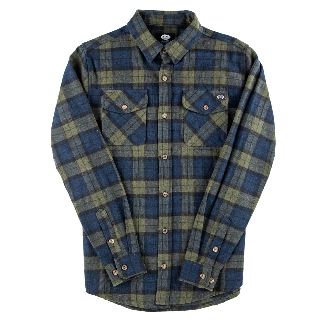 BING IVY FLANNEL - BLK/GRN - Bing Surfboards