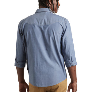 HOWLER BROS. CROSSCUT SHIRT - BLUE CHAMBRAY