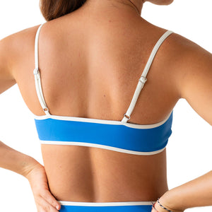 SEPTEMBER RIVER BIKINI TOP - NINETIES BLUE