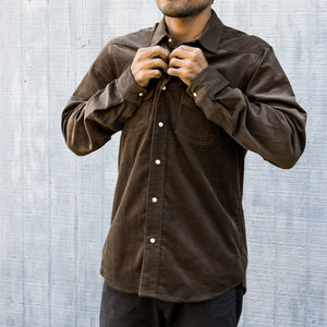 BING WACO CORD SHIRT - BROWN