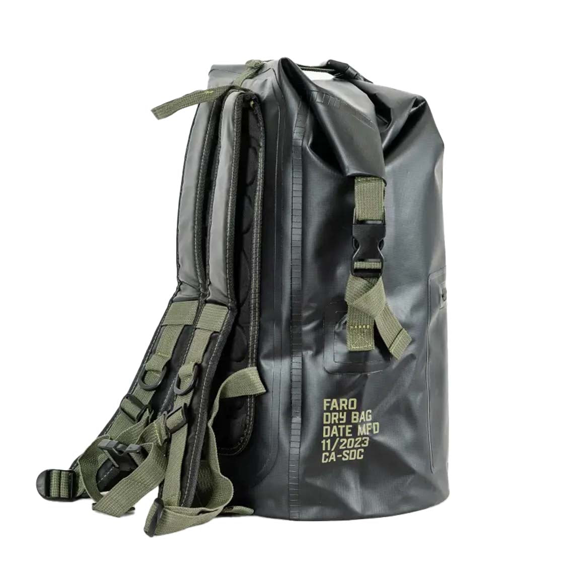 FARO WETSUIT DRY BAG - BLACK/OLIVE - Bing Surfboards
