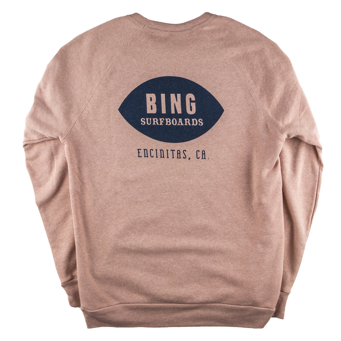 Rose Crewneck Sweatshirt with Bing Encinitas Logo on front left chest