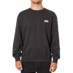 KATIN EMB CREW FLEECE - BLACK
