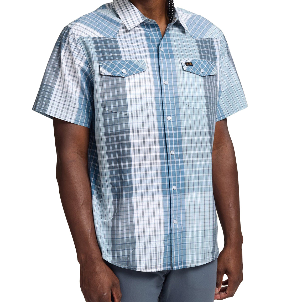 HOWLER BROS. H BAR SHIRT - PLAID BLUE