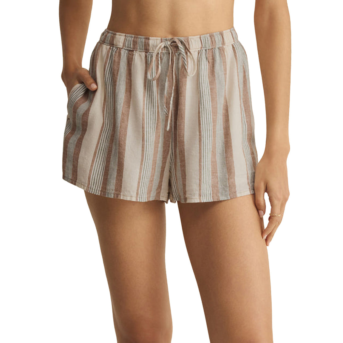Z SUPPLY PERFECT STRIPE SHORT - COCONUT