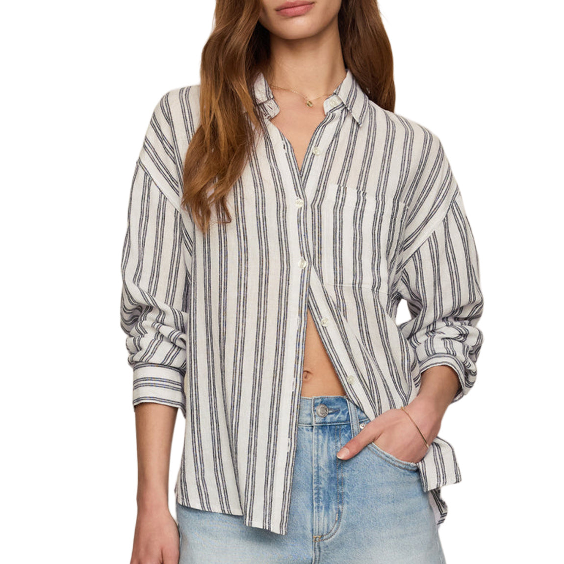 Z SUPPLY PERFECT STRIPE TOP - WHITE