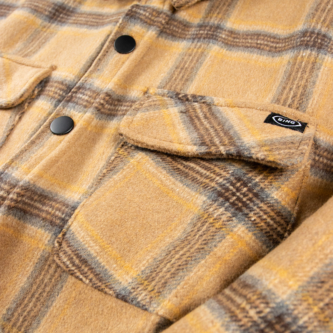 BING FORTE FLANNEL JACKET - BROWN