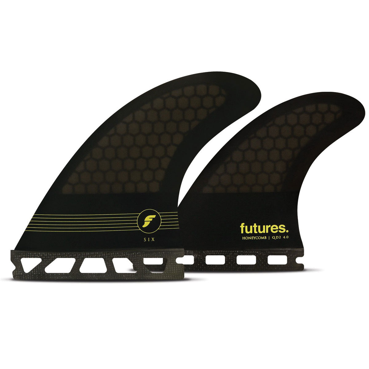 F6 HC QUAD Fins Smoke/Black/Yellow