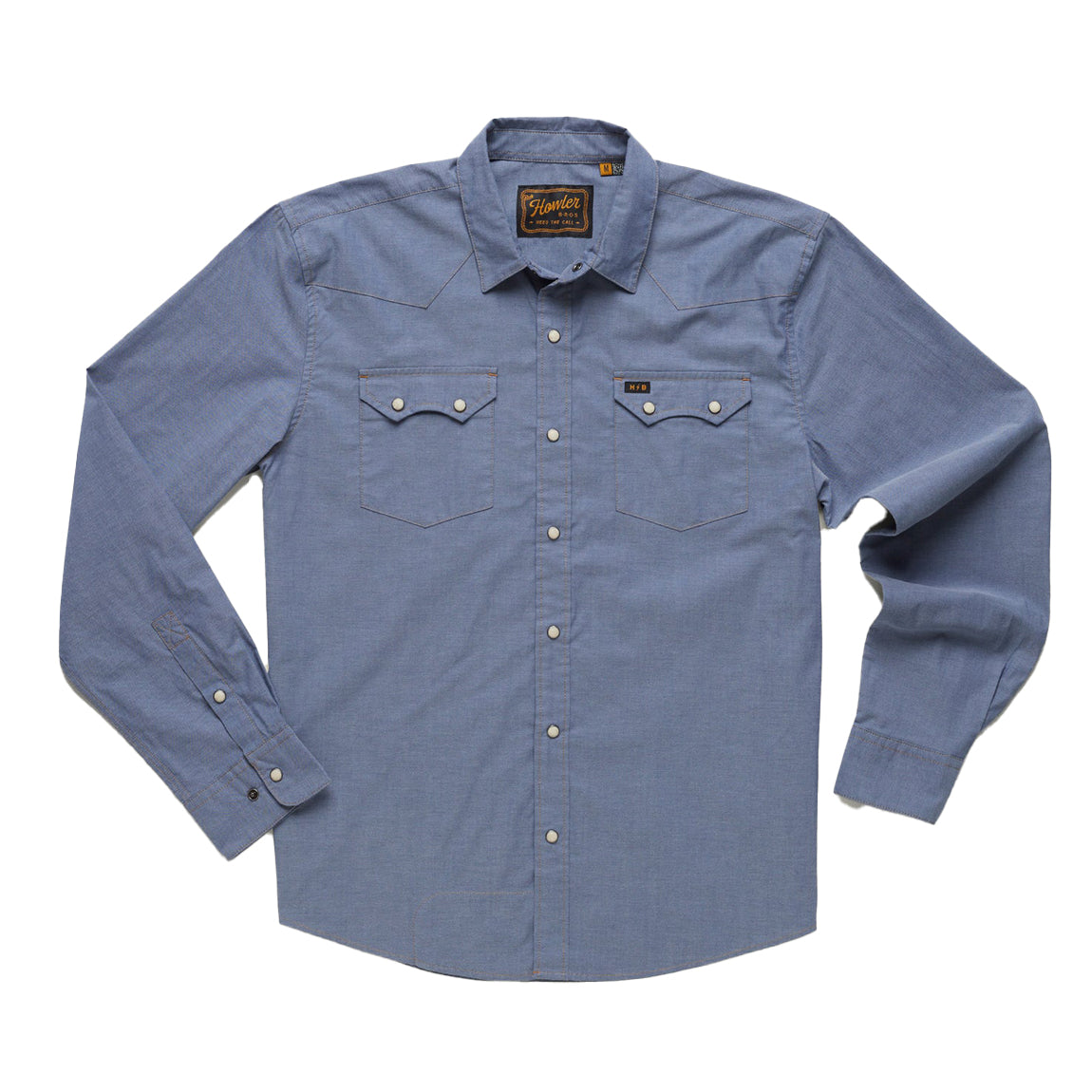 HOWLER BROS. CROSSCUT SHIRT - BLUE CHAMBRAY