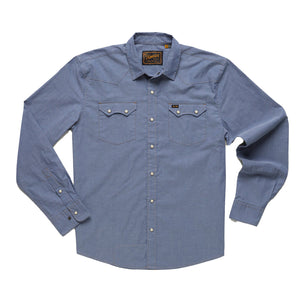 HOWLER BROS. CROSSCUT SHIRT - BLUE CHAMBRAY