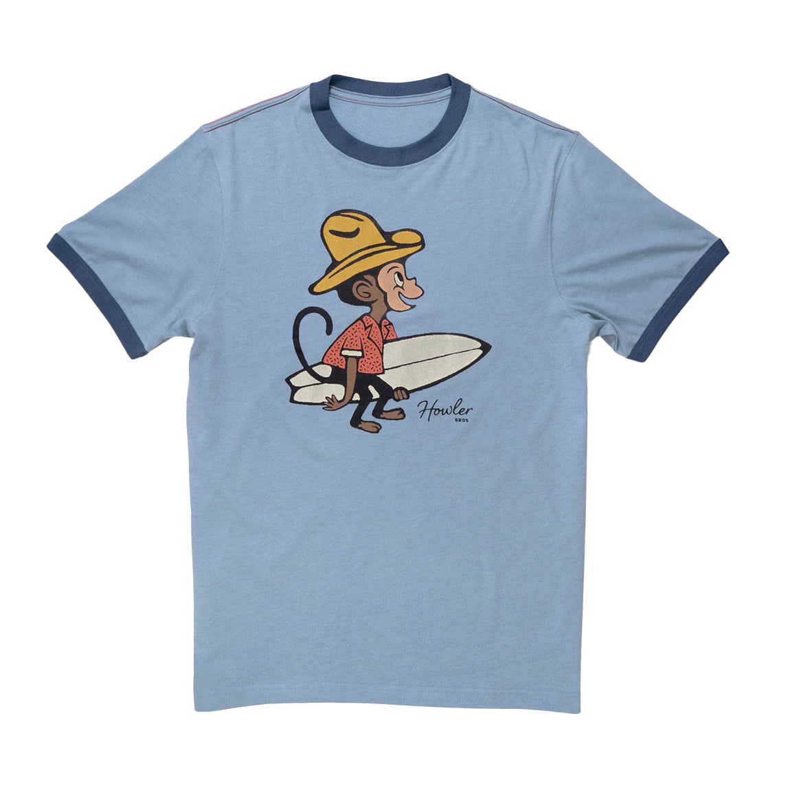 HOWLER BROS. EL MONITO SURFS TEE - BLUE