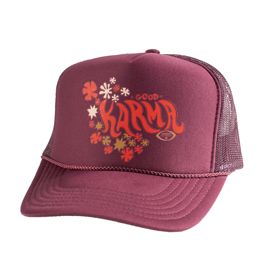 GOOD KARMA Trucker Hat- Maroon