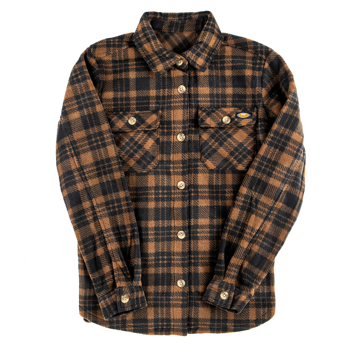 BING WOMENS MORGAN FLANNEL - COFFEE - Bing Surfboards
