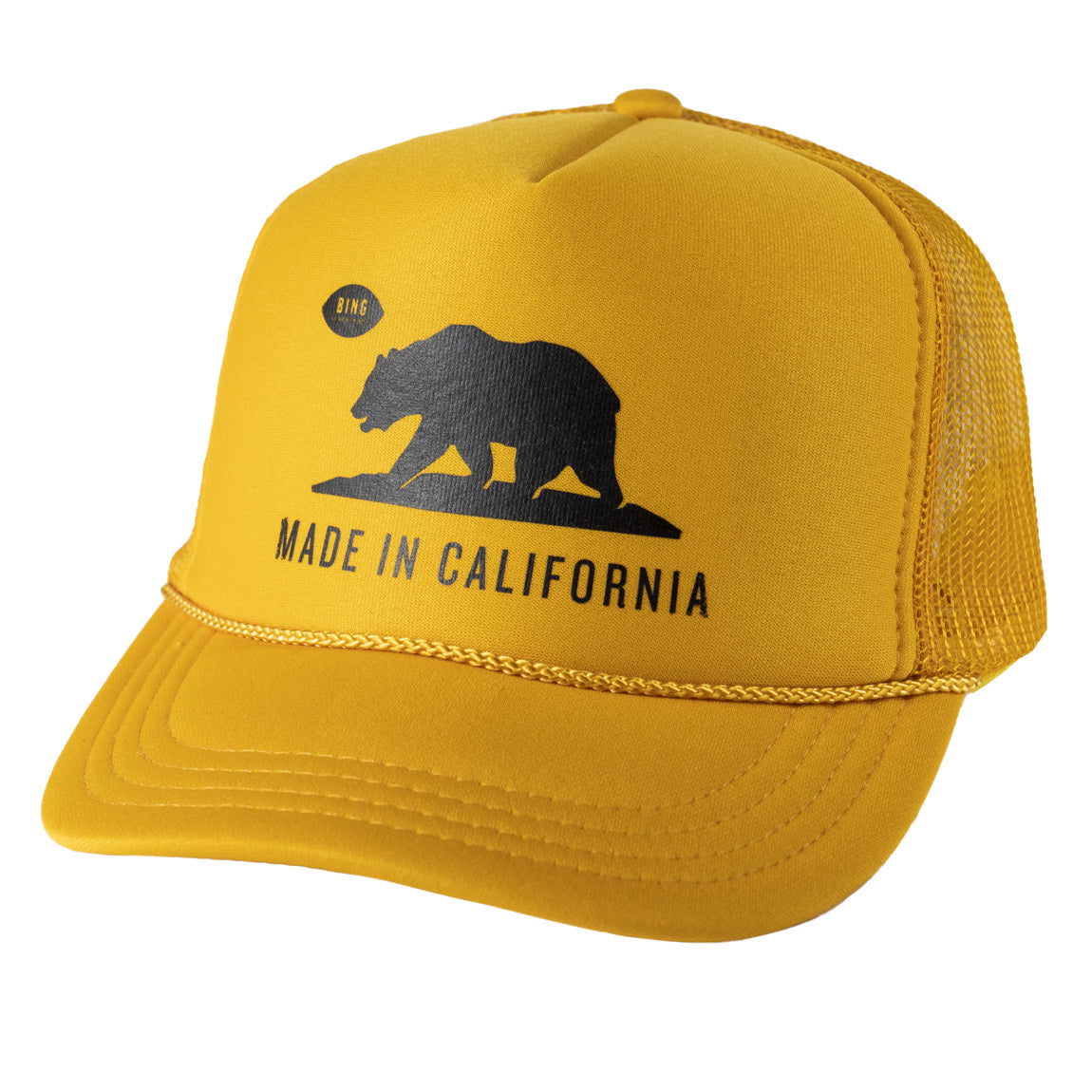 Made In CA Kids Trucker Hat - Gold