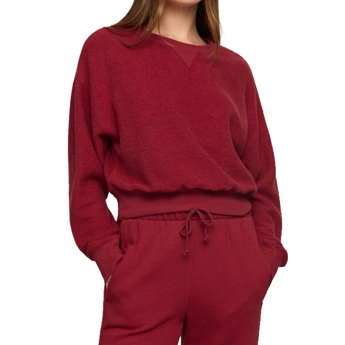 Z SUPPLY CLUBHOUSE SWEATSHIRT - RED DAHLIA