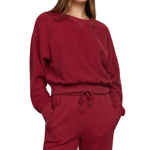 Z SUPPLY CLUBHOUSE SWEATSHIRT - RED DAHLIA